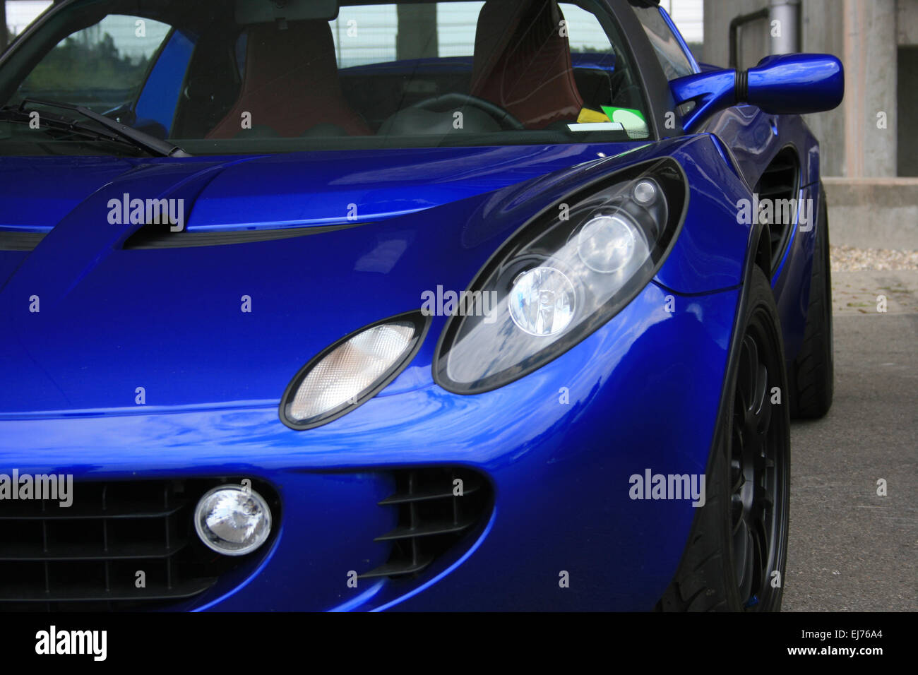 blue GB sports car Stock Photo