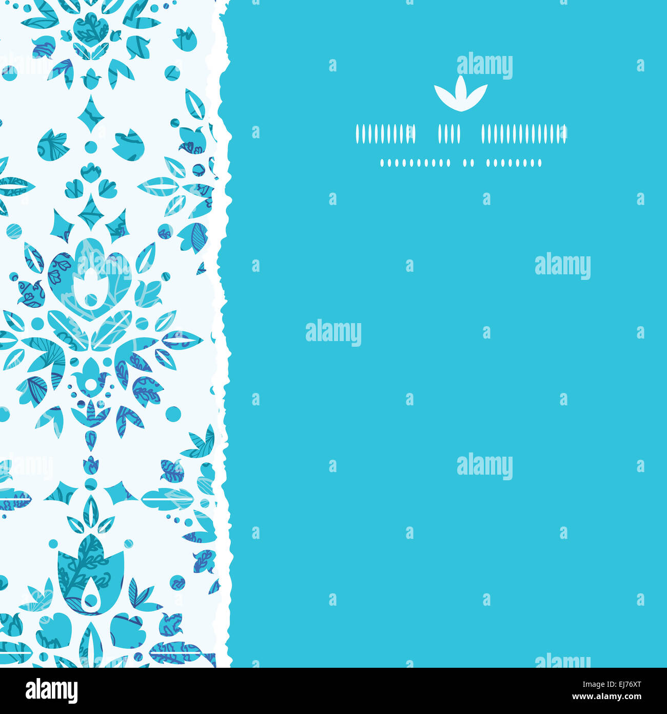 Abstract Flower Damask Square Torn Seamless Pattern Background Stock ...