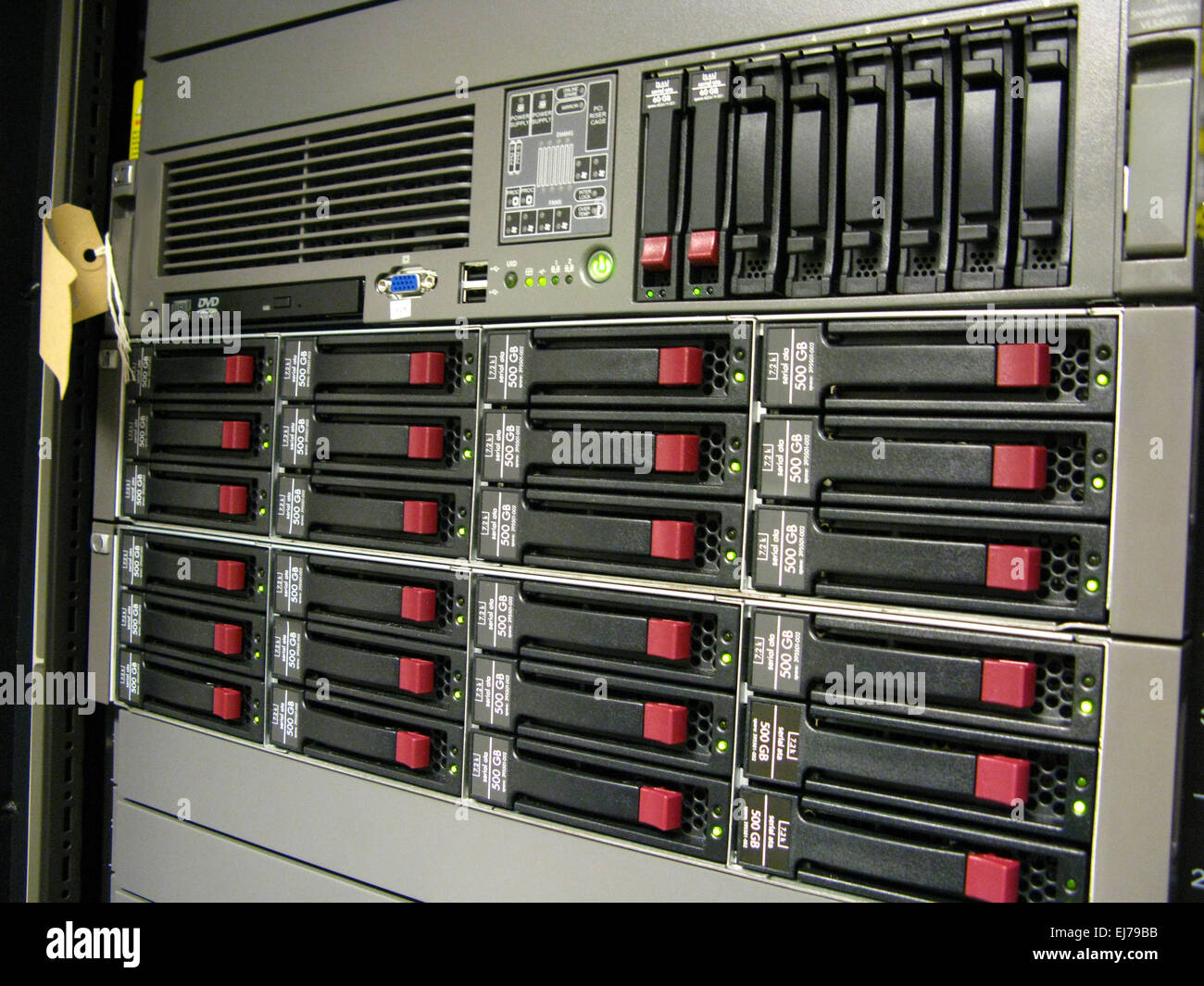 Server hard drives data center Stock Photo Alamy