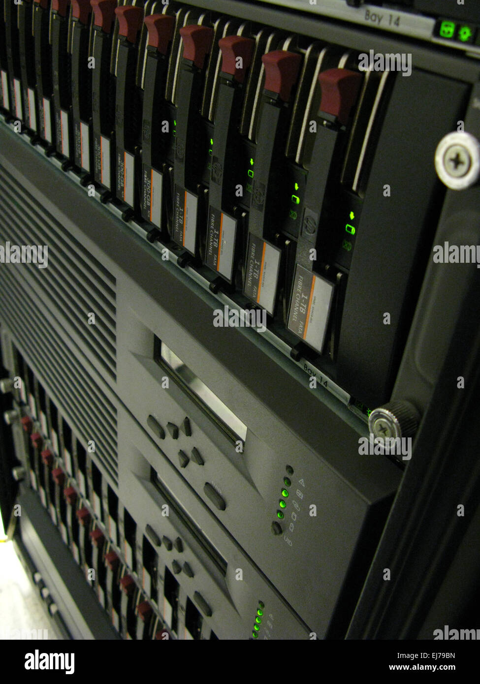 Server hard drives data center Stock Photo Alamy