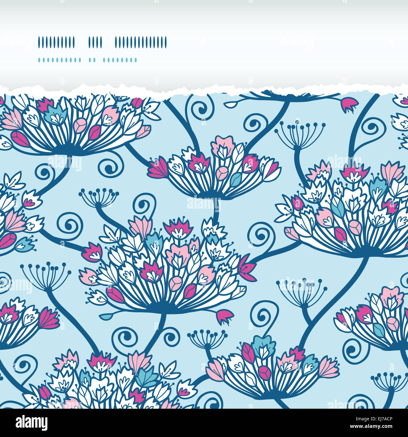 Spring Flowers Seamless Horizontal Torn Pattern Background Stock Photo ...