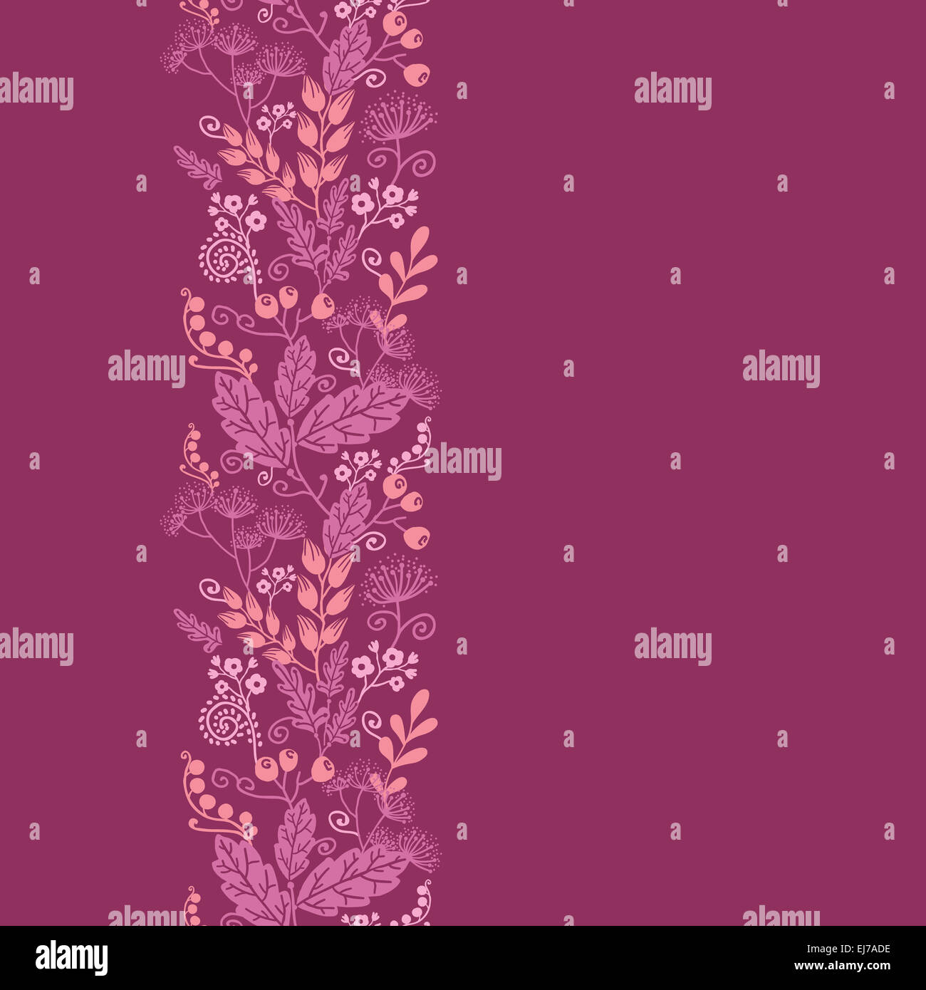 Fall garden vertical seamless pattern background border Stock Photo - Alamy