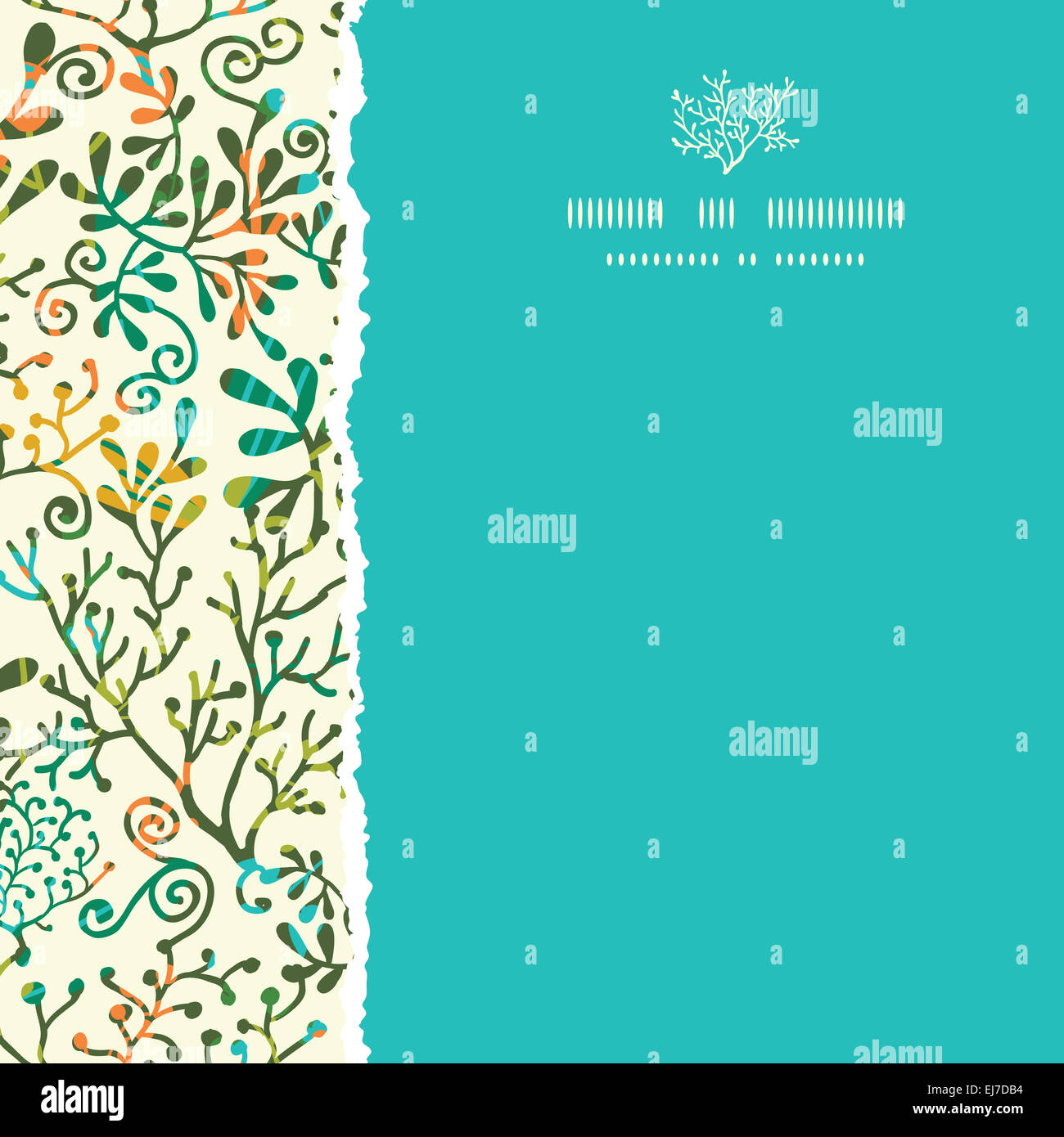 Textured Plants Square Torn Seamless Pattern Background Stock Photo - Alamy