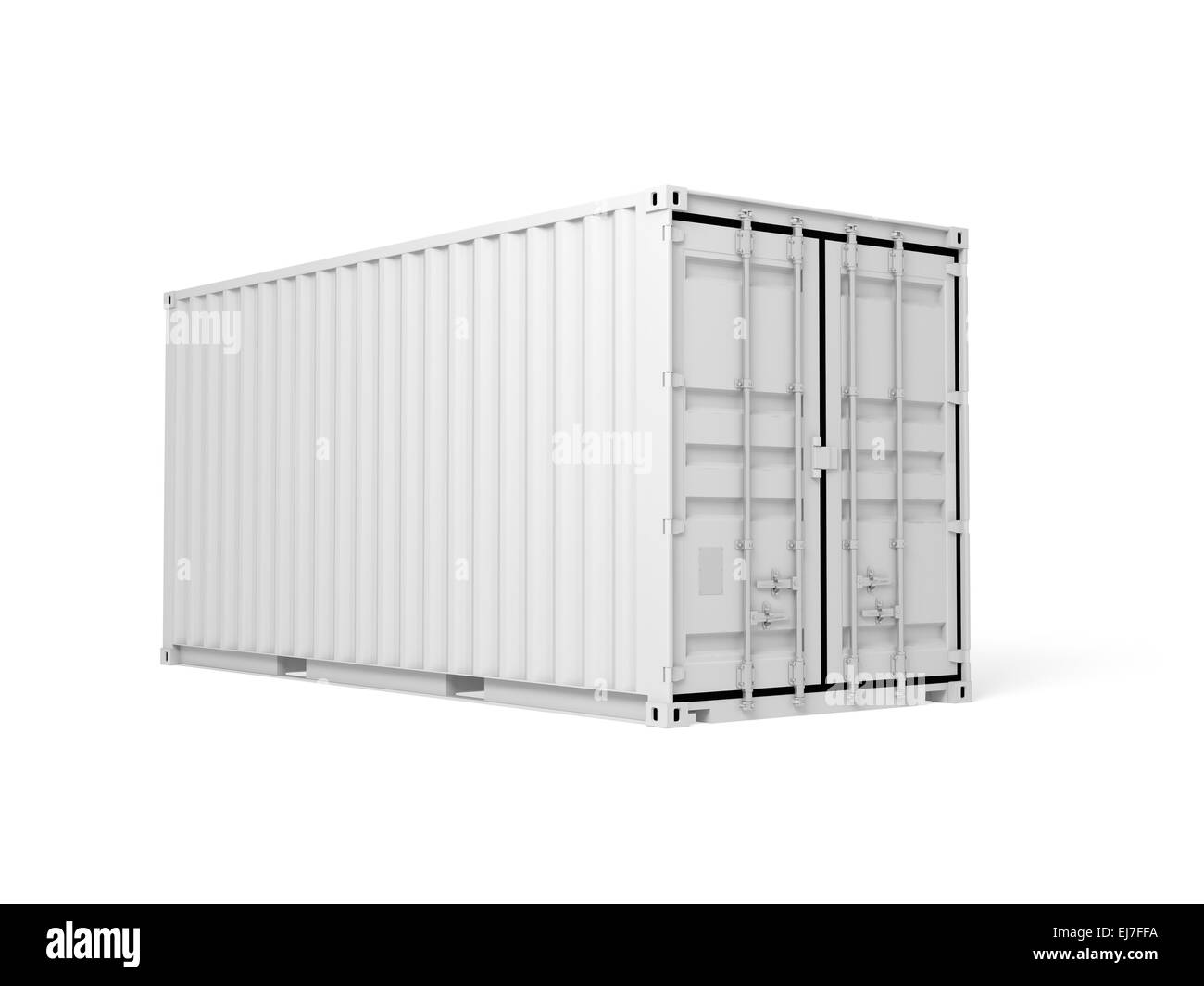 Cargo container isolated on white background , Digital 3d illustration Stock Photo