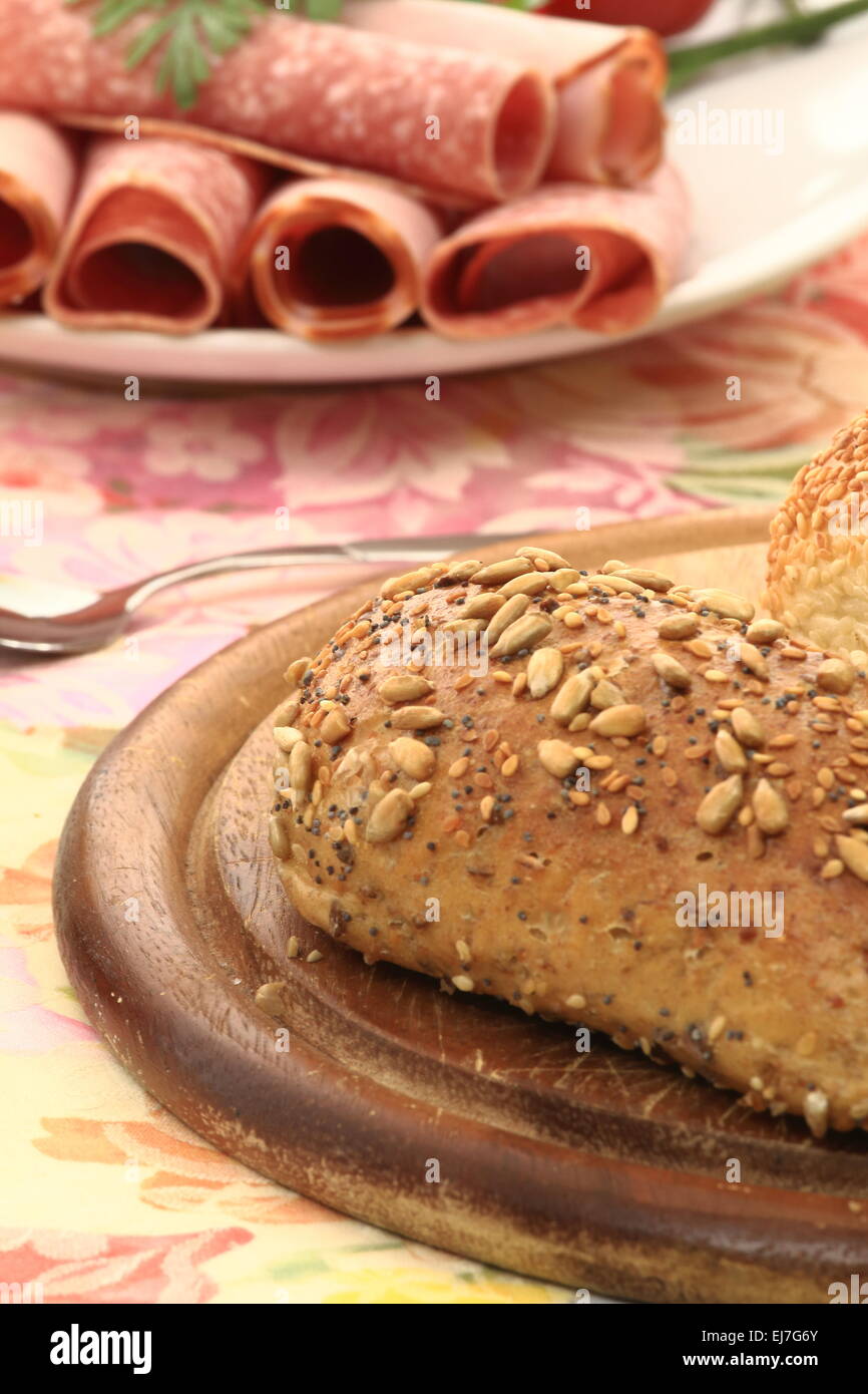 Breakfast bread and cold cuts 11 Stock Photo Alamy