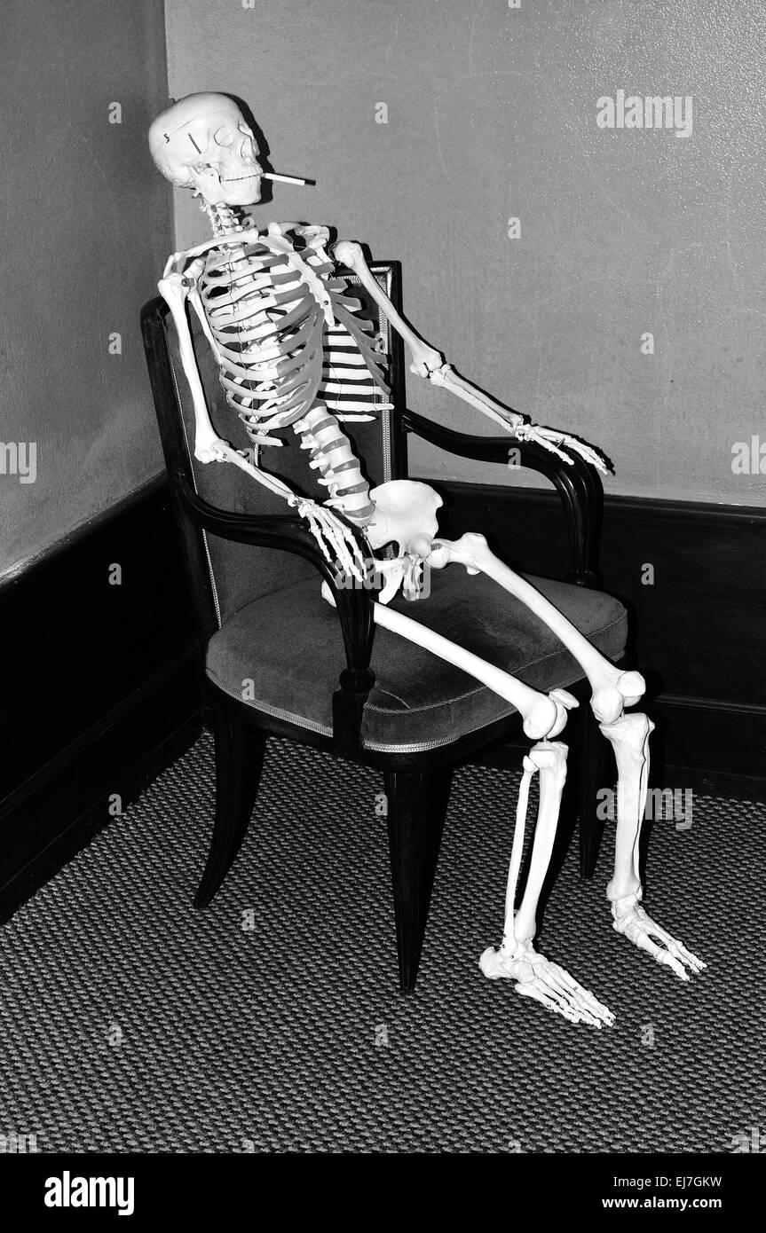 Waiting time too long in black and white Stock Photo