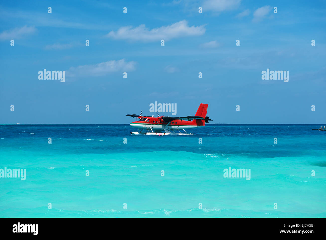 Twin otter seaplane at Maldives Stock Photo - Alamy
