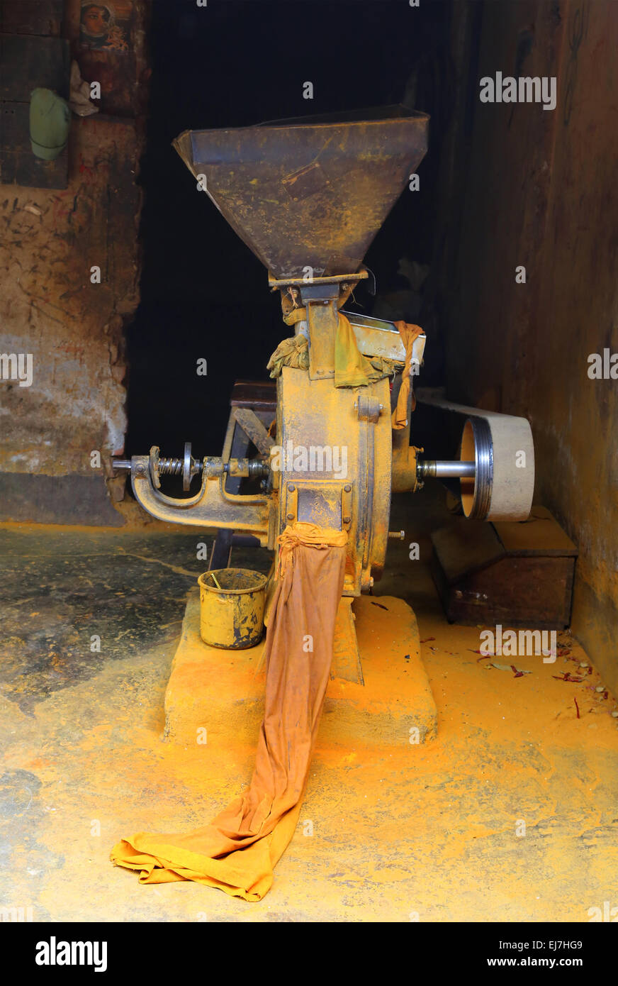 Spice grinding machine used in Southeast Asia Stock Photo Alamy