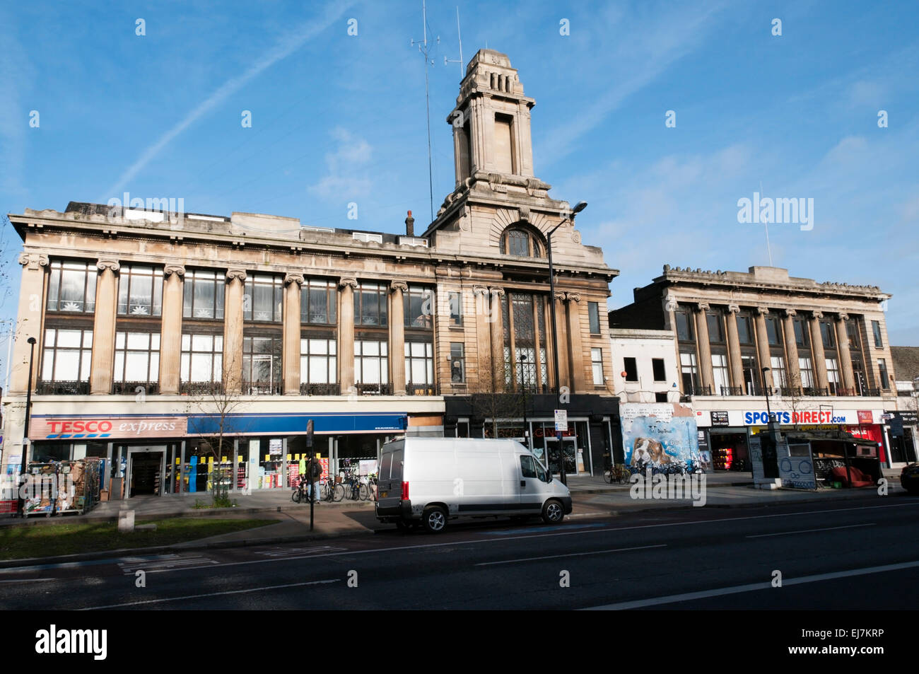 The Spiegelhalter gap in the Mile End Road. SEE DESCRIPTION FOR DETAILS  Stock Photo - Alamy