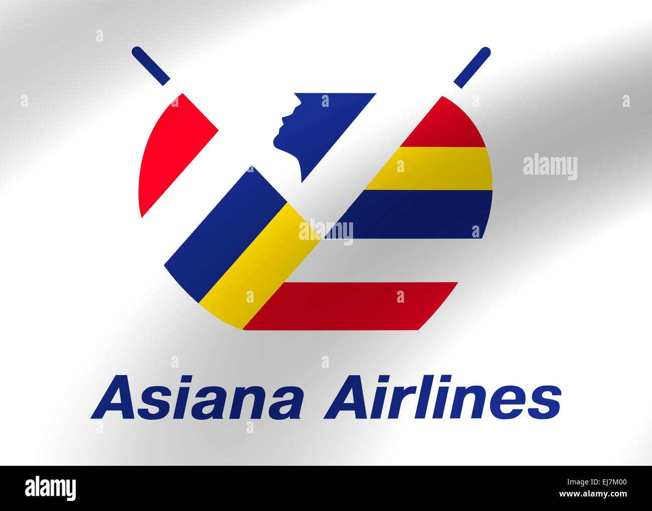 Asiana Airlines logo icon flag emblem symbol Stock Photo