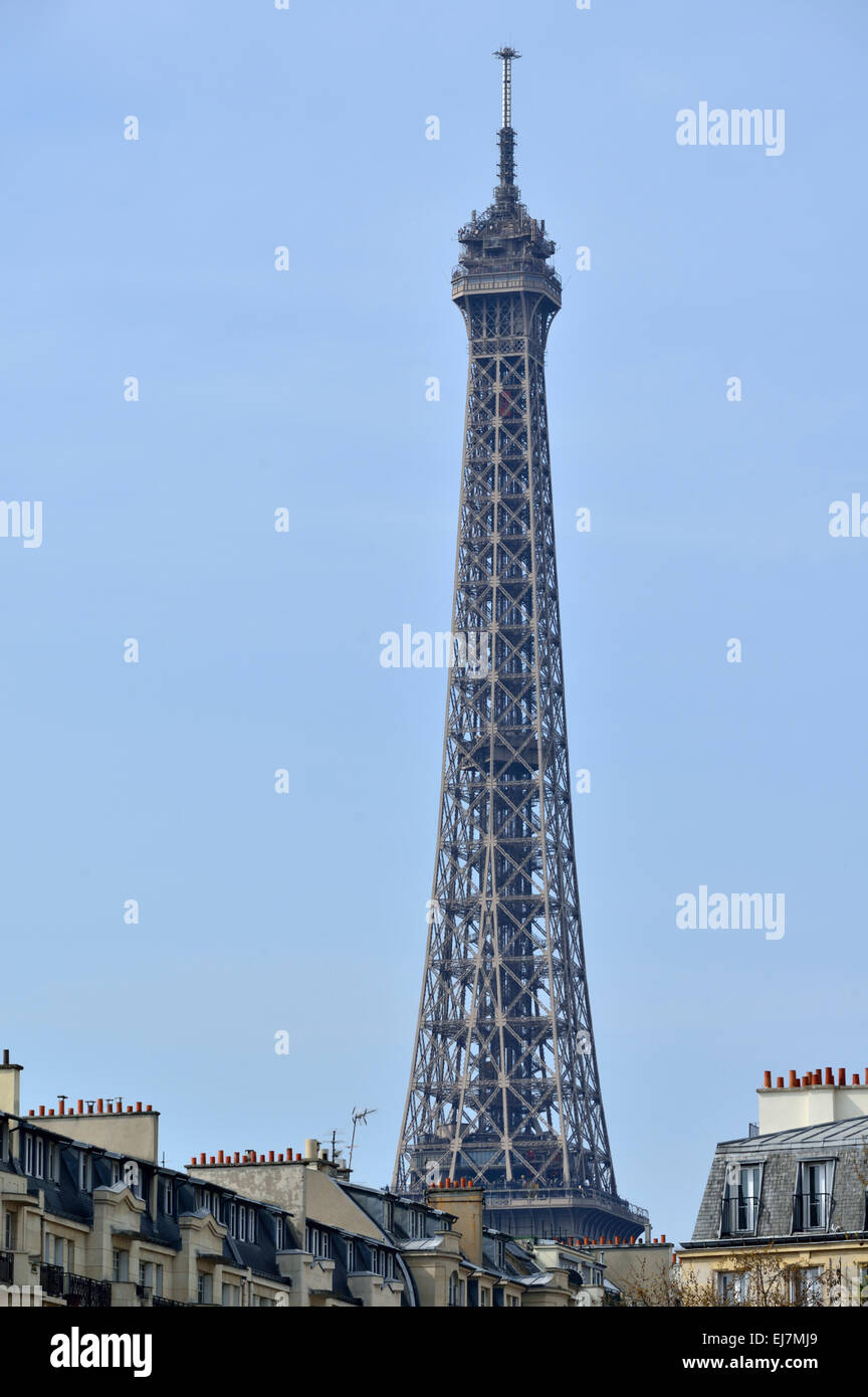 Eiffel Tower, Champ de Mars, 7th Arrondissement, Paris, France Stock