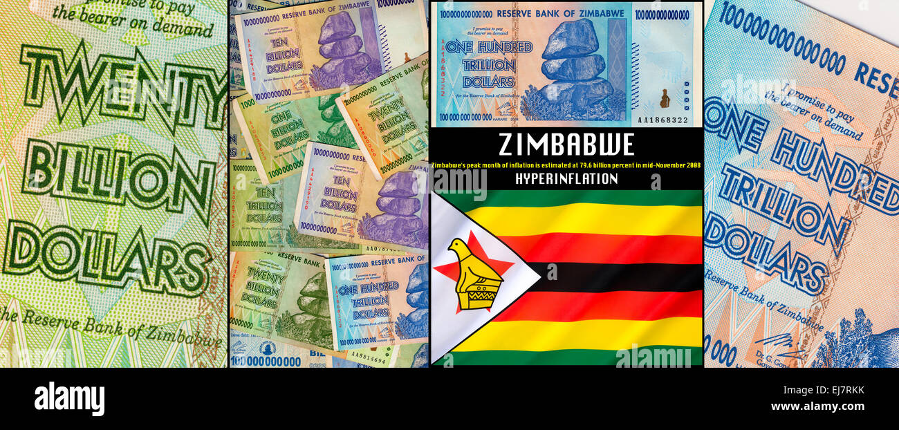 Hyperinflation - Zimbabwe Stock Photo