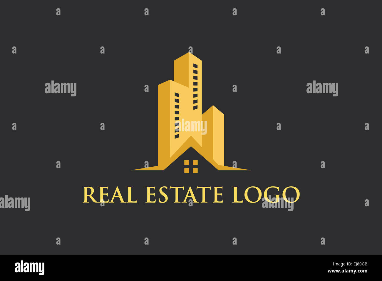 Vector Logo Real Estate Construction Stock Photo