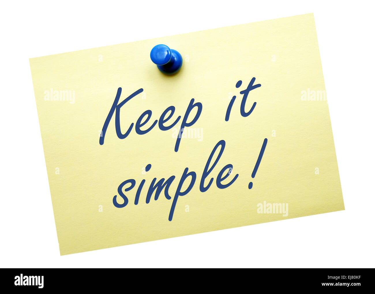 Keep it simple ! Stock Photo