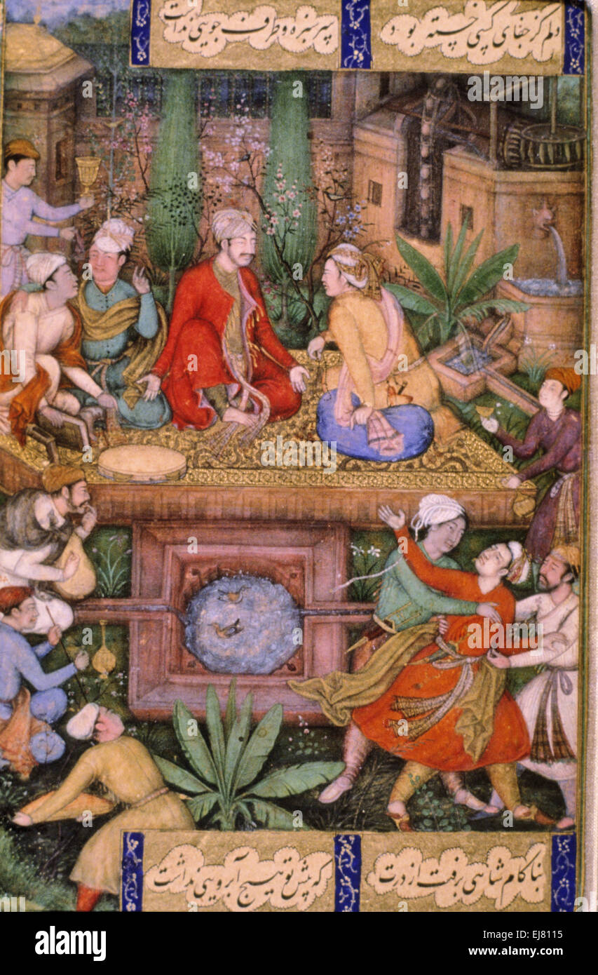 Poet Spurned, by Basawan. Mughal miniature painting circa 1600 A.D ...
