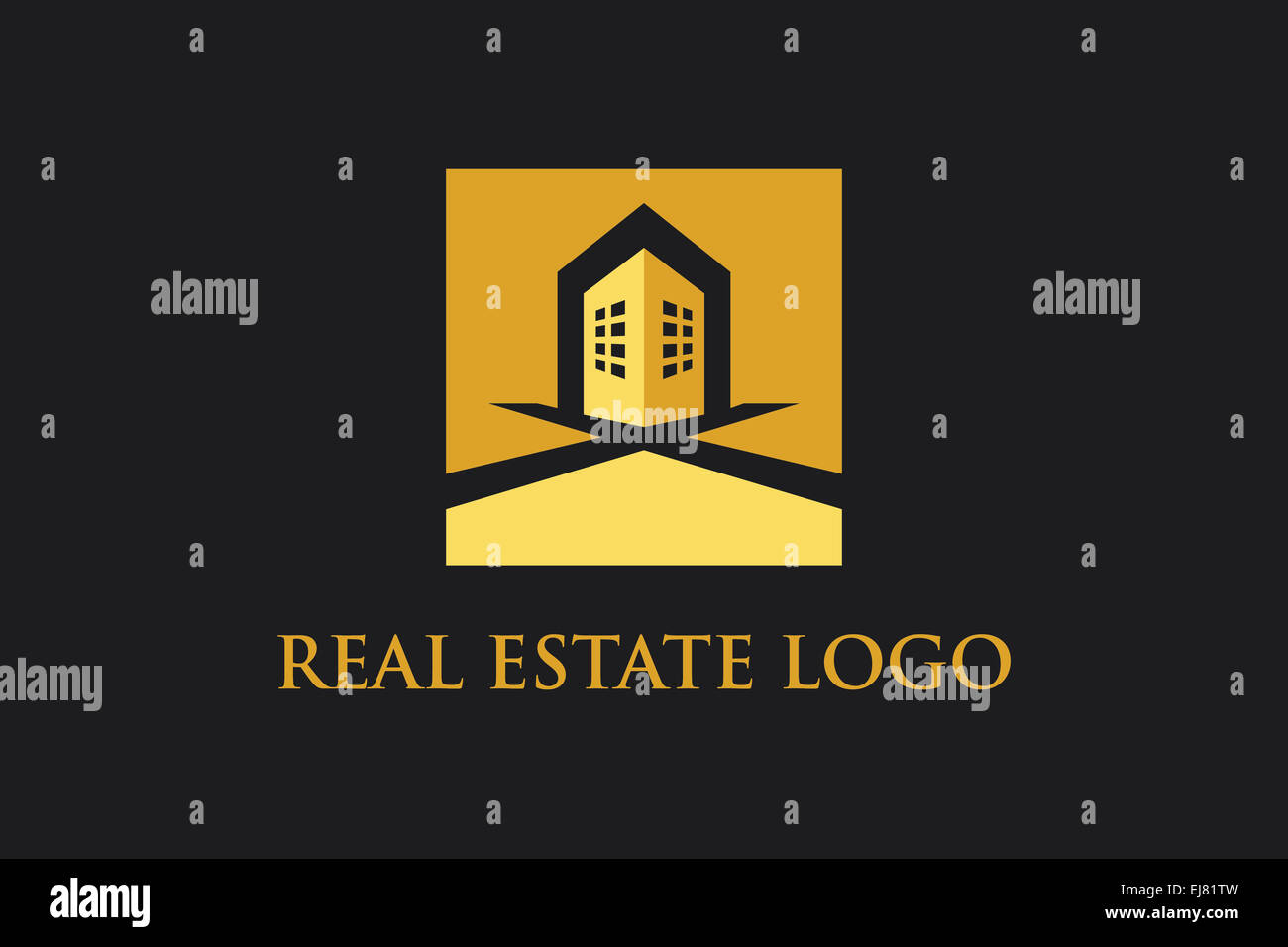 Vector Logo Real Estate Construction Stock Photo
