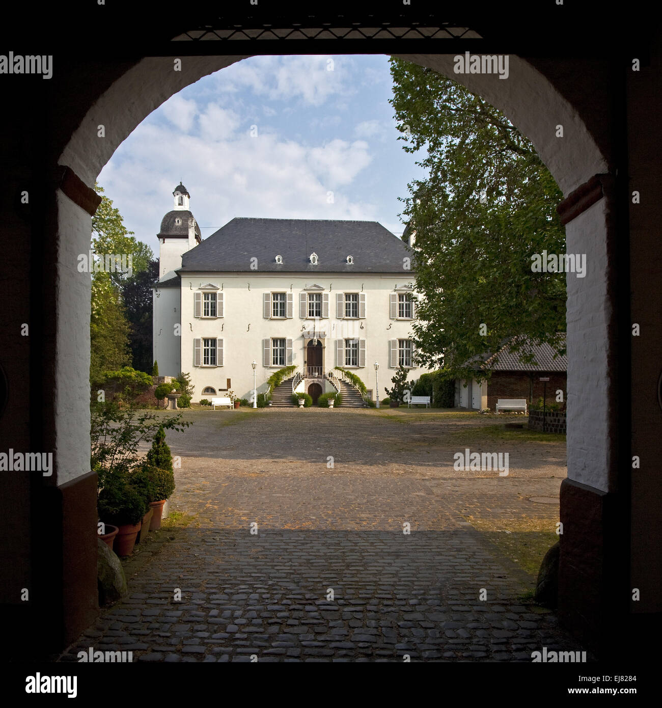 Castle Lauersfort, Moers, Germany Stock Photo