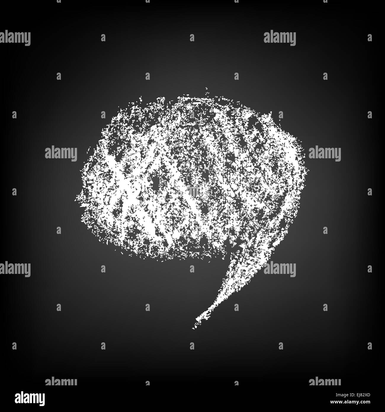 Chalk cloud speech balloon Black and White Stock Photos & Images - Alamy