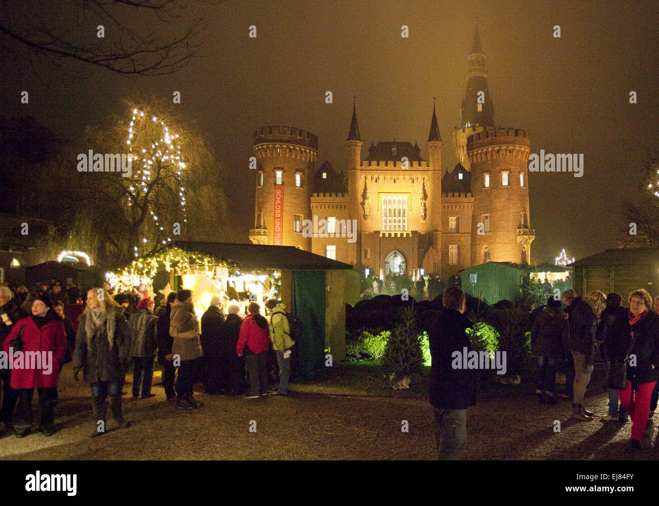 Christmas Market, Bedburg-Hau, Germany Stock Photo