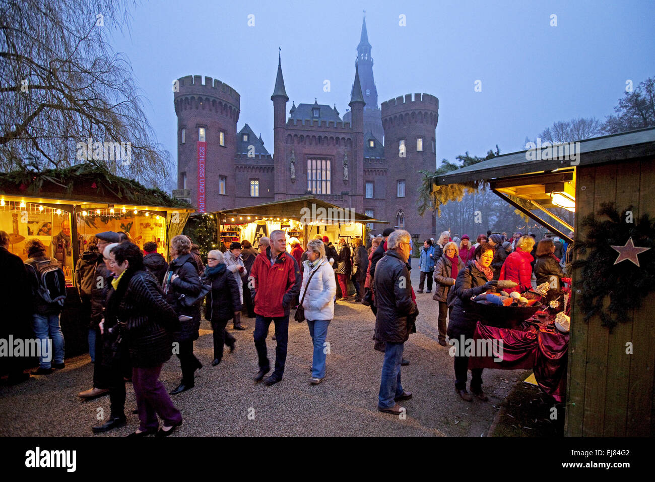 Christmas Market, Bedburg-Hau, Germany Stock Photo