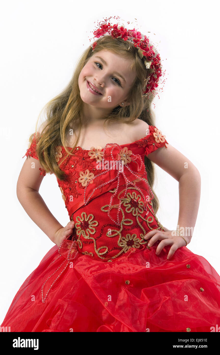 Teen girl in a dress Stock Photo - Alamy