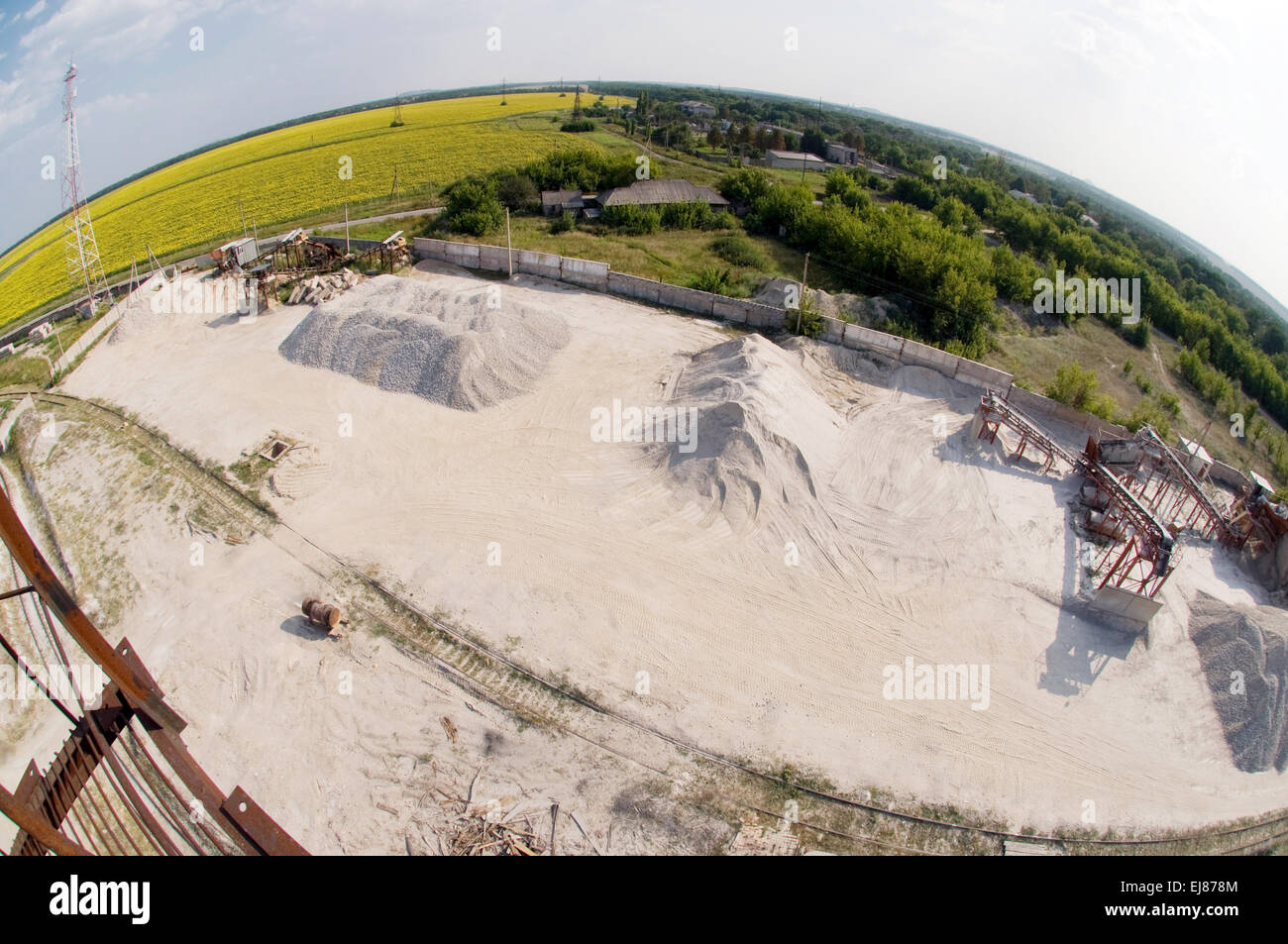 mound of waste from a height Stock Photo Alamy
