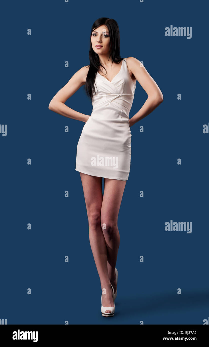 Pretty girl in white dress hi-res stock photography and images - Alamy