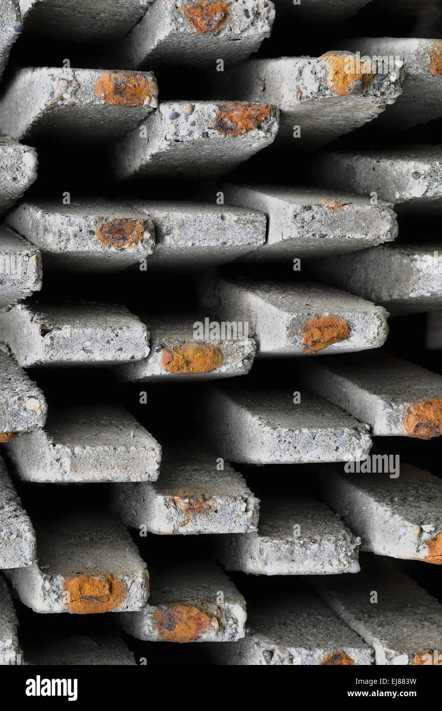 vertical format concrete elements background Stock Photo