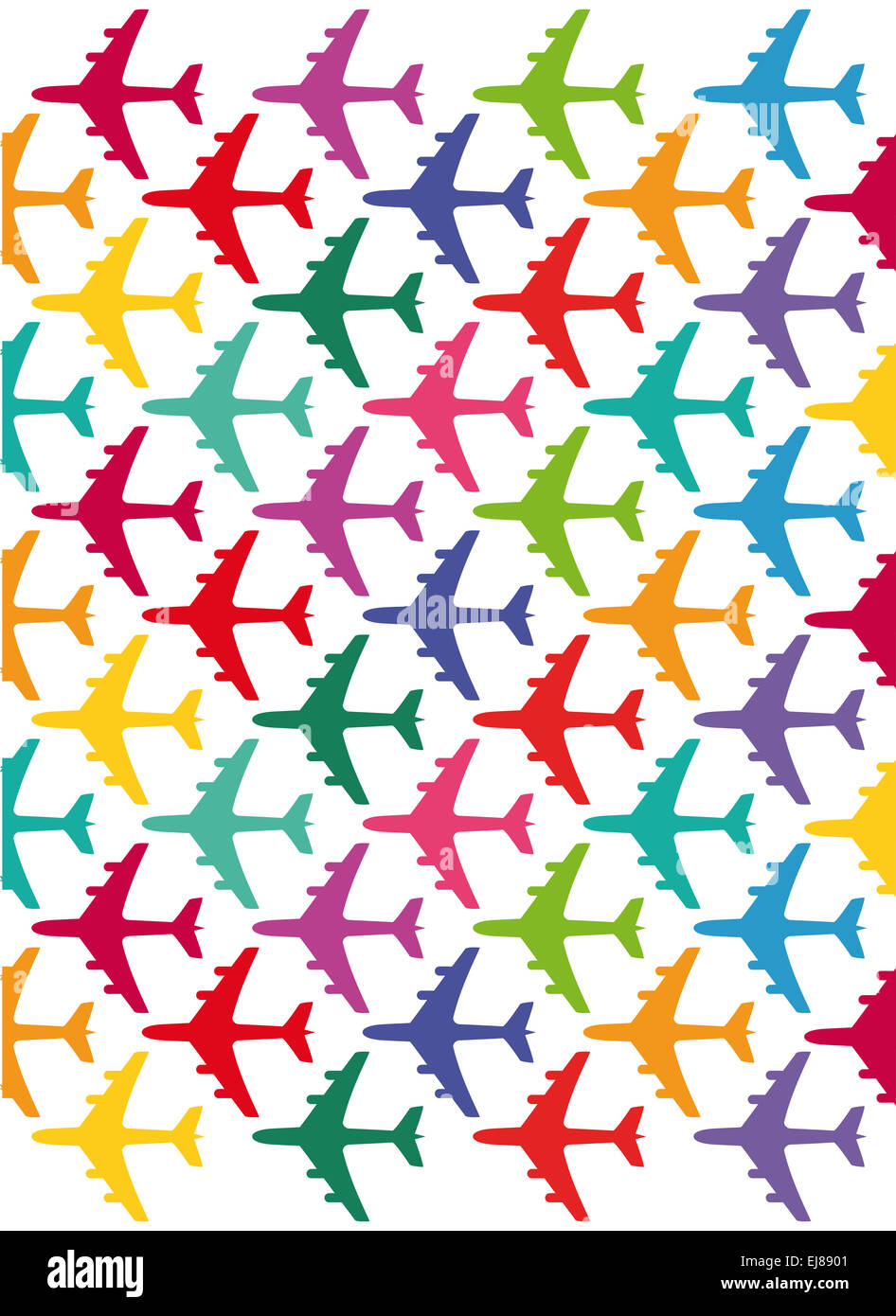 colorful airplanes Stock Photo
