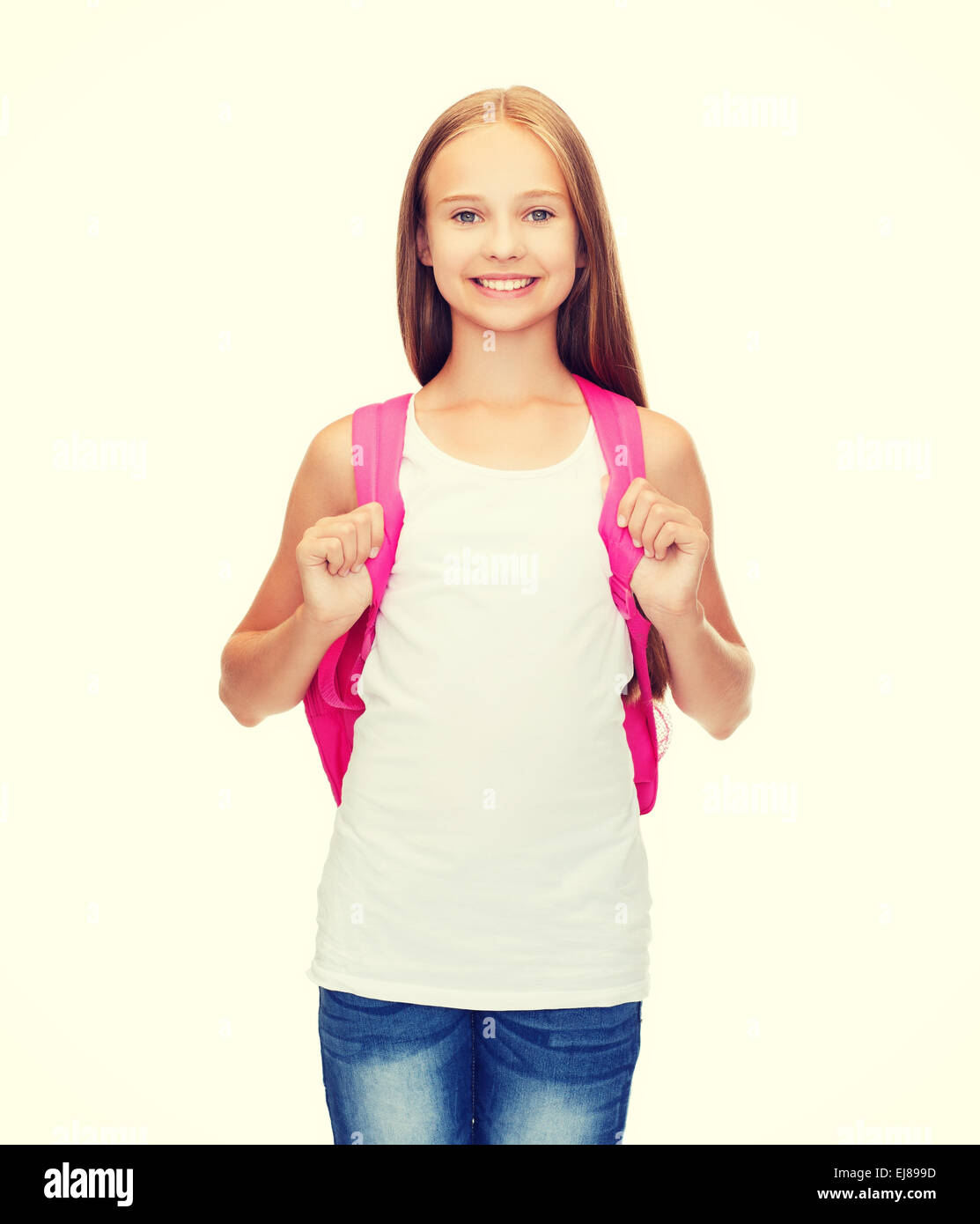 Teen girl in white tank High Resolution Stock Photography and Images ...