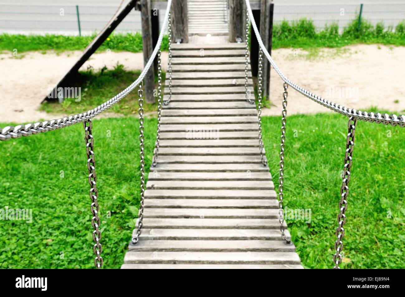 swaying suspension bridge Stock Photo Alamy