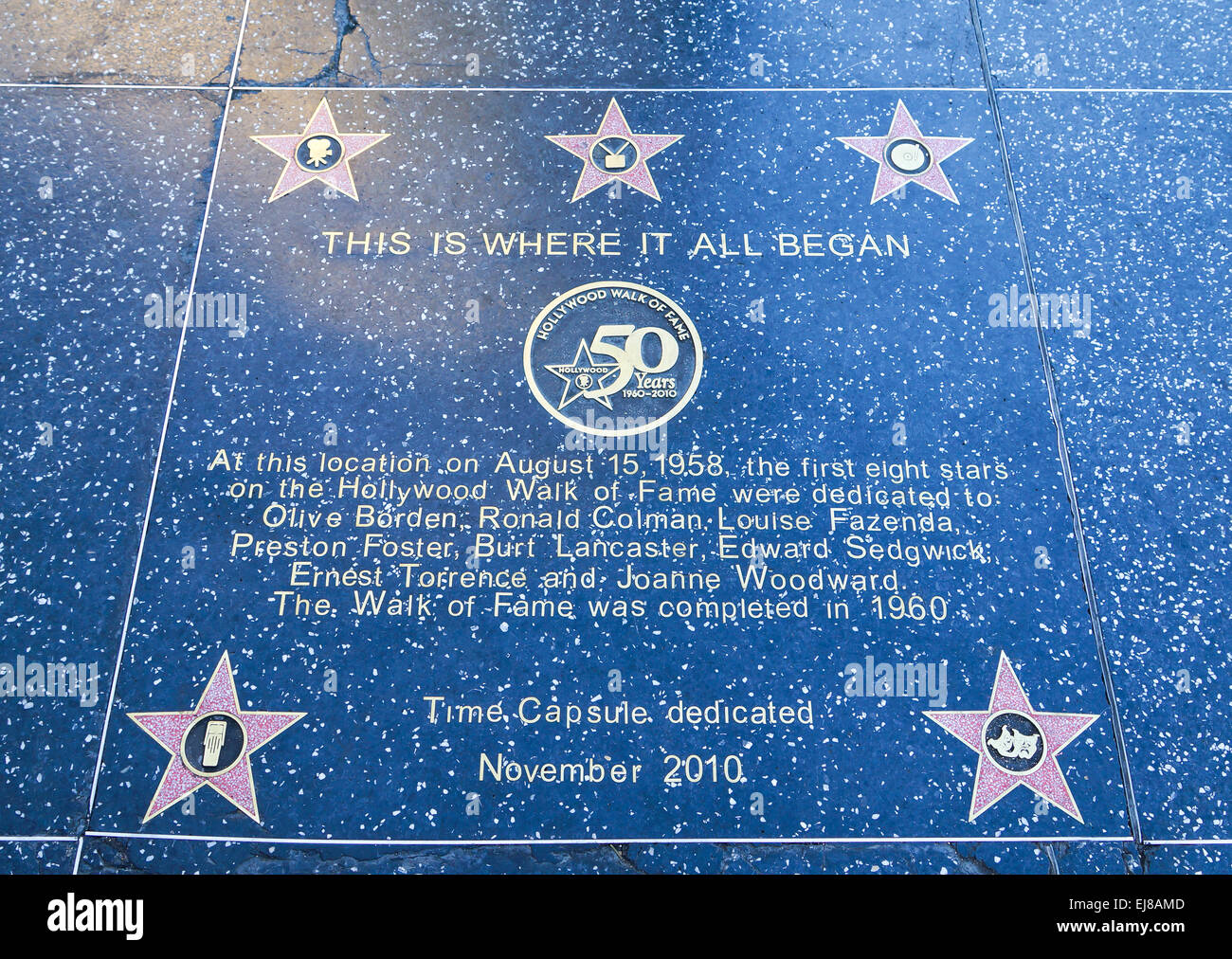 The First Star at the Walk of Fame Stock Photo