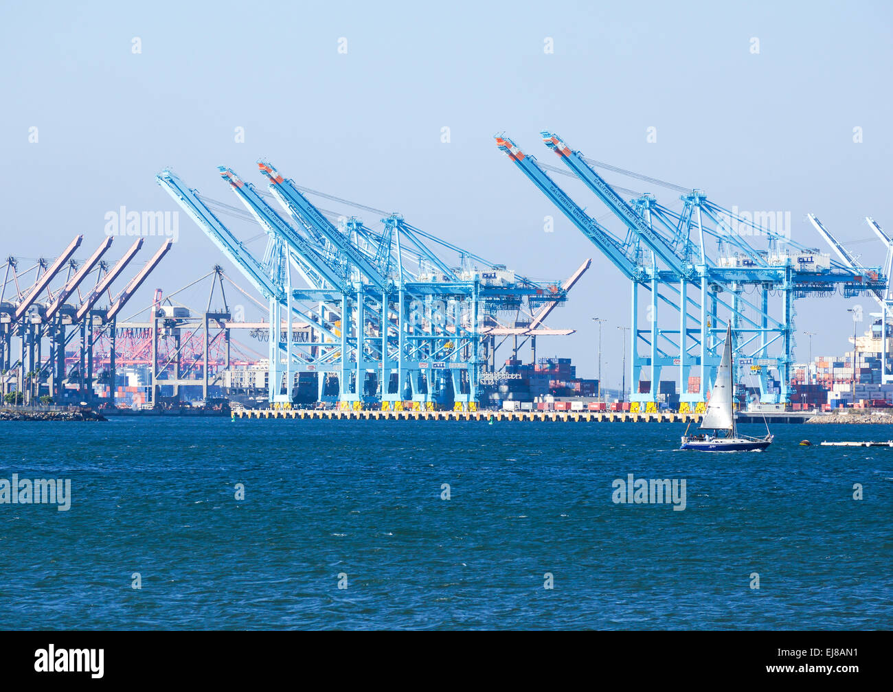 Terminal Island in Los Angeles Stock Photo