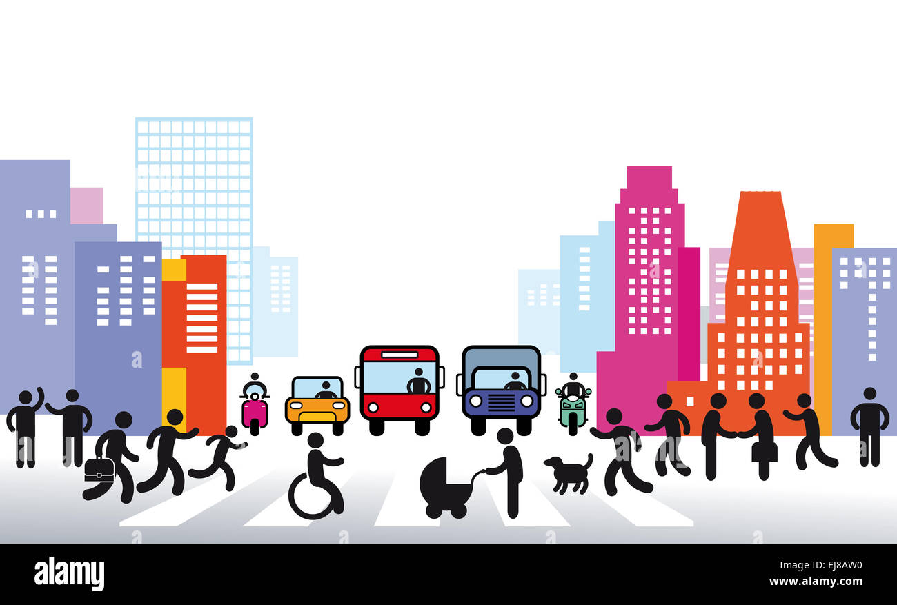City and Traffic Stock Photo - Alamy