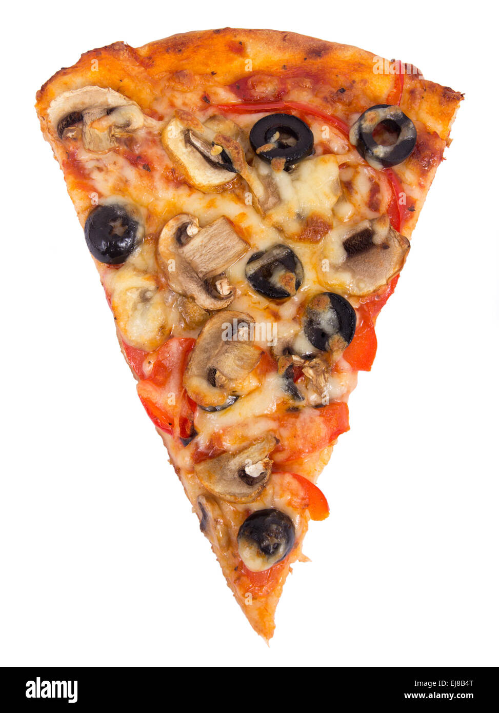 mushroom and olive pizza Stock Photo