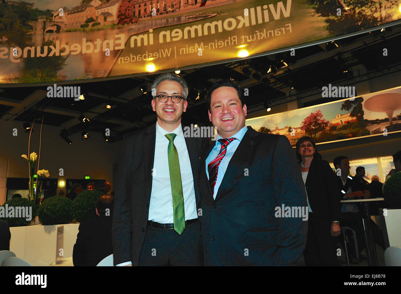 German green ministers Bonde and Al-Wazir Stock Photo