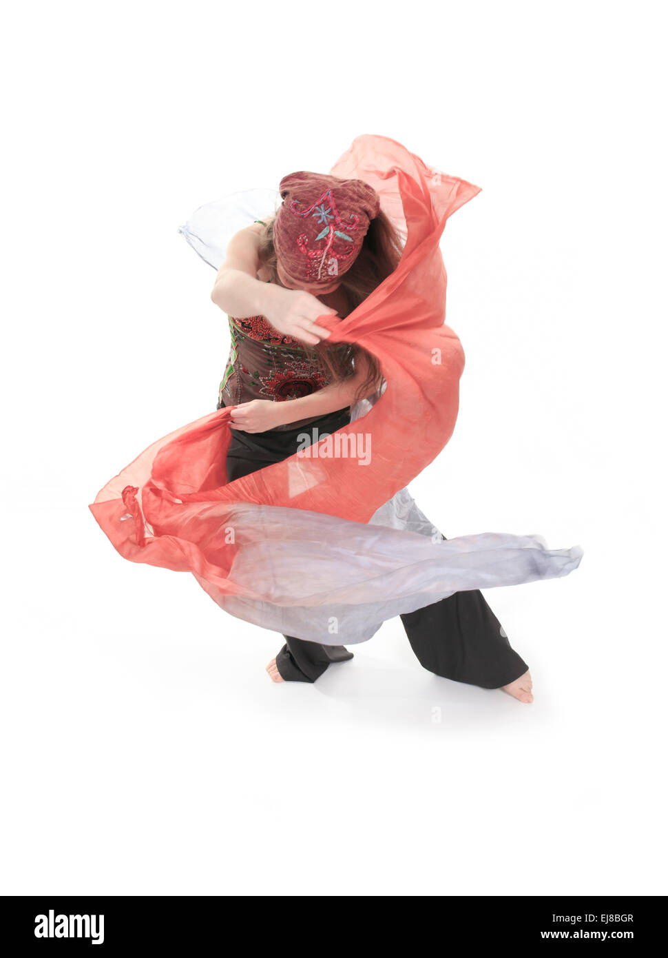 belly dancer over a white background Stock Photo - Alamy