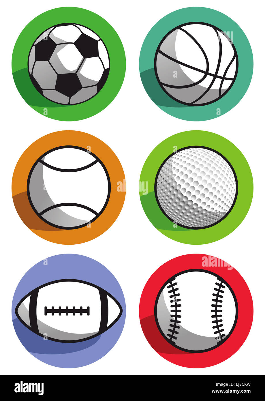 sports balls Stock Photo