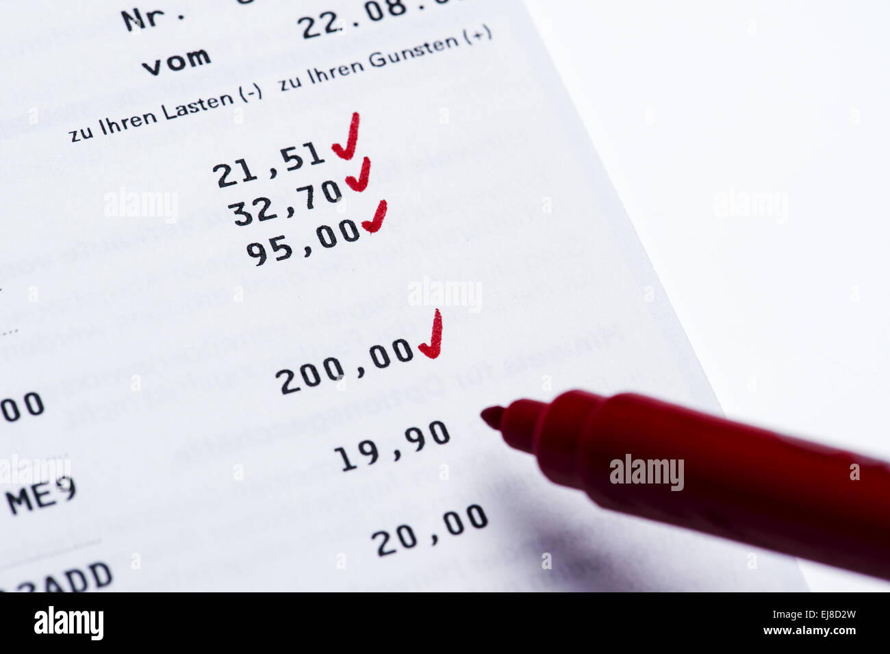 Balance of account activity Stock Photo