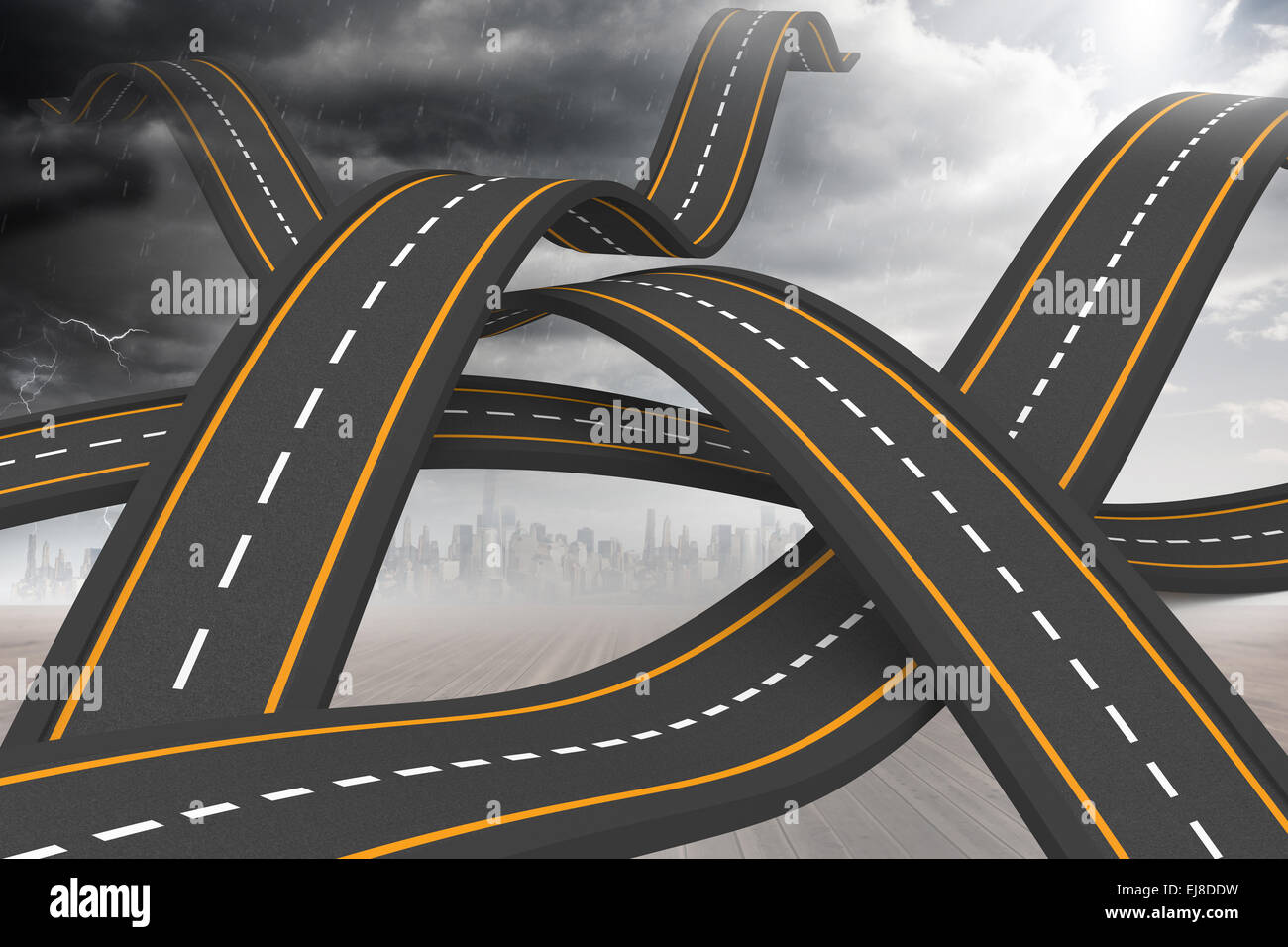 Bumpy roads crossing backdrop Stock Photo - Alamy