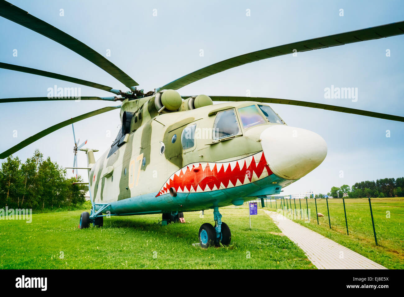 Russian Soviet multi-purpose transport helicopter Mi-26t Stock Photo