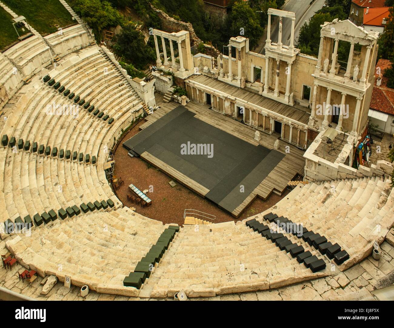 The ancient theatre in Plovdiv, Bulgaria Stock Photo