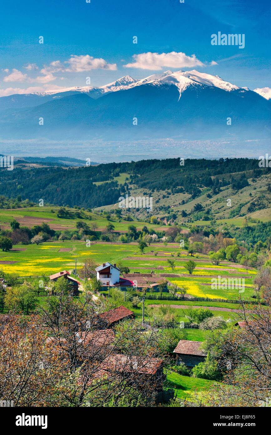 Dobarsko village,Pirin mountain,Bulgaria Stock Photo