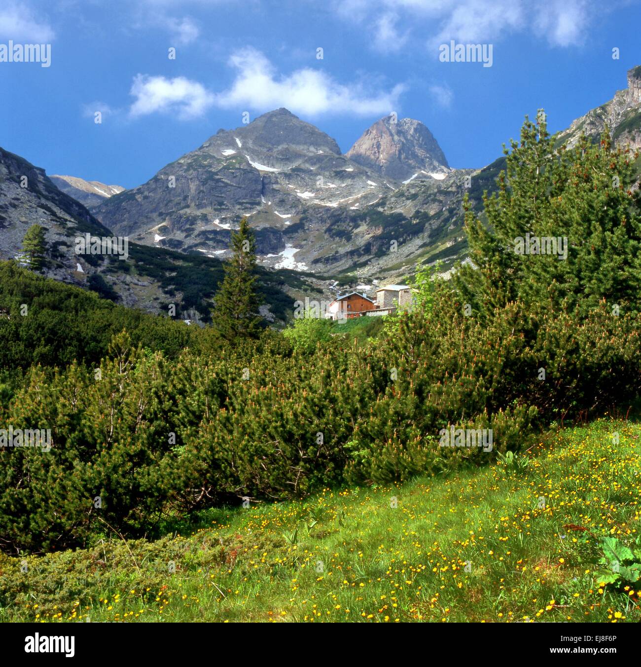 Maliovica Hut- Rila Mountain,Bulgaria Stock Photo