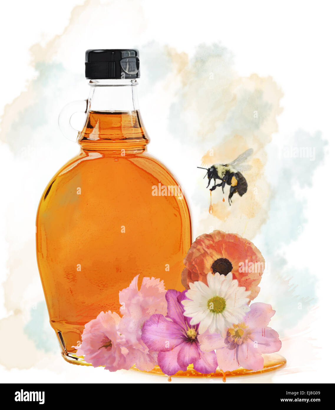 Honey Bottle Stock Photo Alamy
