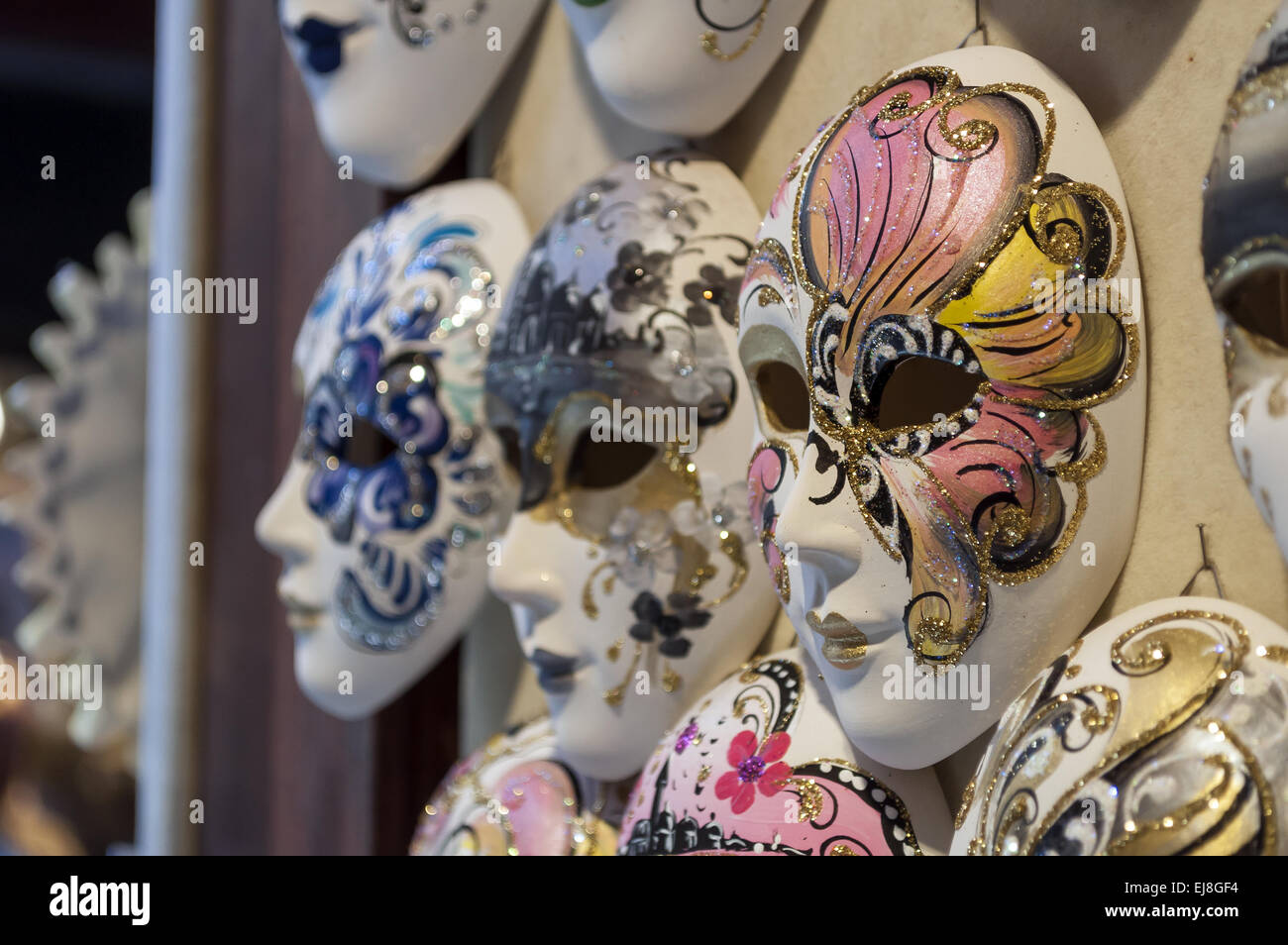 Venetian carnival masks. Stock Photo