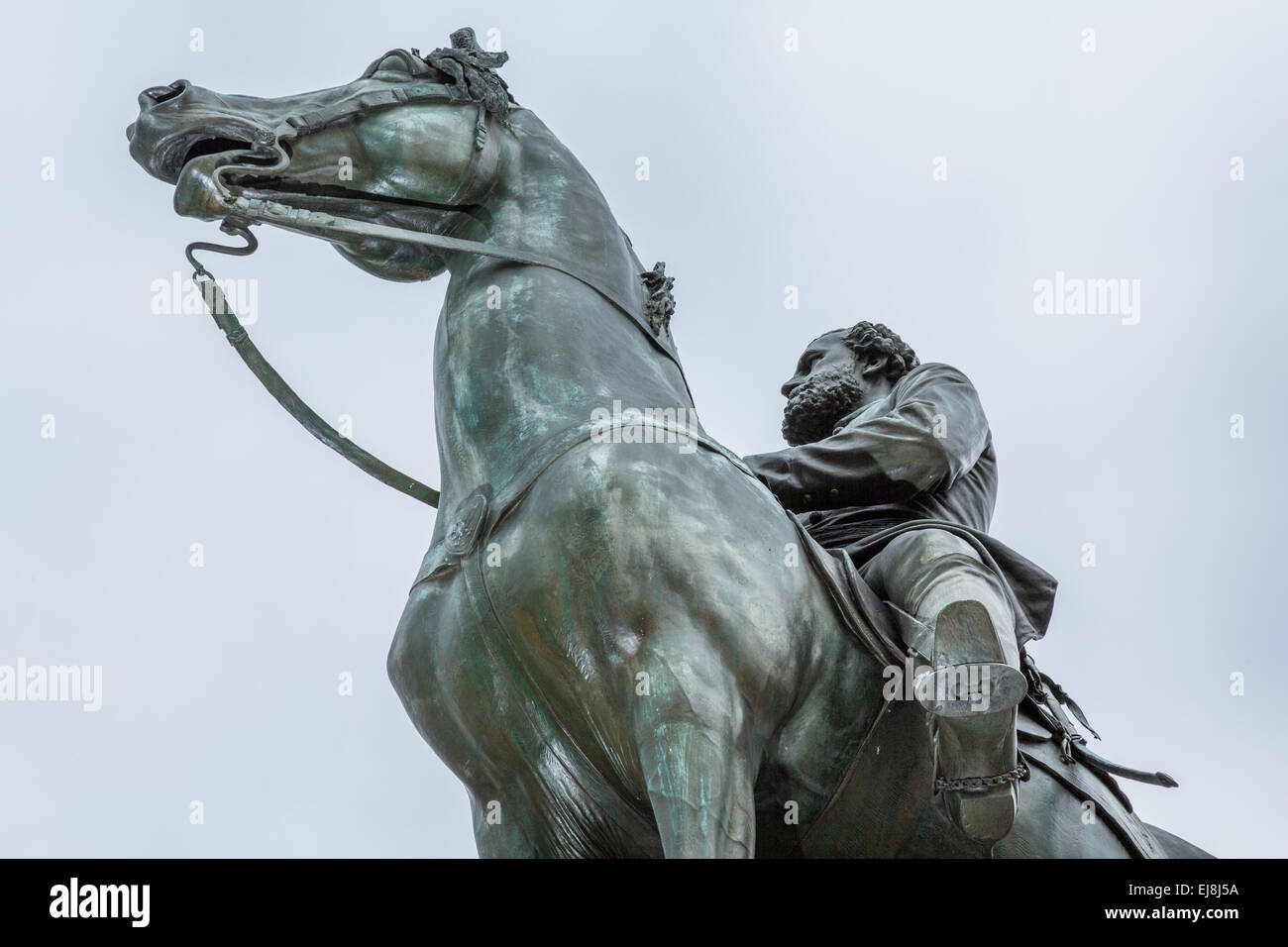 Horse and statue in Washington DC Stock Photo Alamy