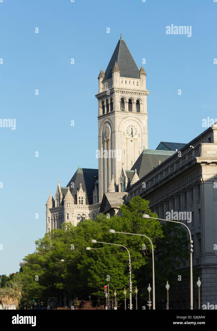 Tower of Old Post Office building Washington Stock Photo