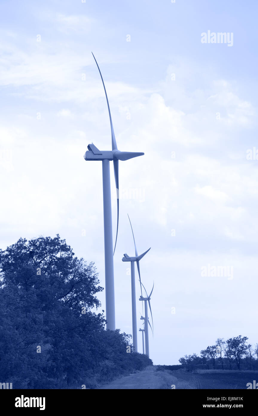Wind energie. Toned. Stock Photo