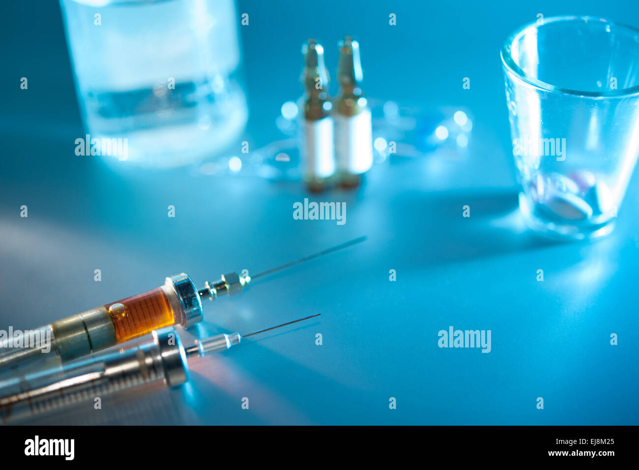 two syringe and drug Stock Photo